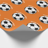 Papier Cadeau Orange Merci Coach Soccer Wraper Papier (Coin)