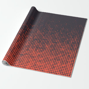 Papier Cadeau Orange, moderne, point mi-teint urbain design moti
