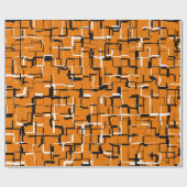 Papier Cadeau Orange Noir Blanc COOL (Plat)
