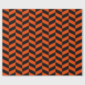 Papier Cadeau Orange noir et brillant Extra gros hareng (Plat)