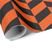 Papier Cadeau Orange noir et brillant Extra gros hareng (Coin rond)