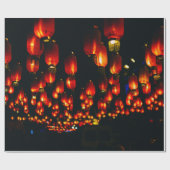 PAPIER CADEAU ORANGE PAPER LANTERNS DURING NIGHT TIME (Plat)