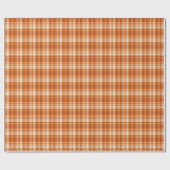 Papier Cadeau Orange plaid (Plat)