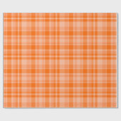 Papier Cadeau Orange Plaid (Plat)