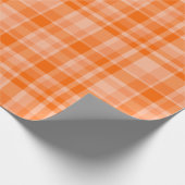 Papier Cadeau Orange Plaid (Coin)