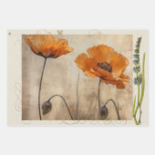 Papier cadeau Orange Poppies, Plaid et Pear Collag (Devant 3)