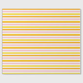 Papier Cadeau Orange, rose et jaune rayé (Plat)