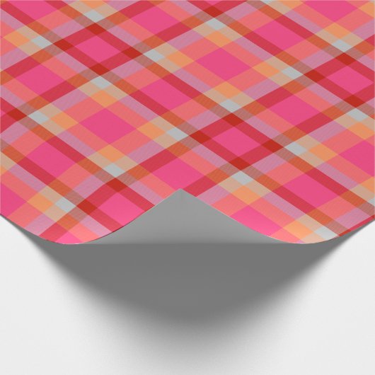 Papier Cadeau Orange rose plaqué moderne (Coin)