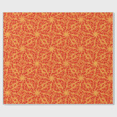 Papier Cadeau Orange rouge de flamme de Winston (Plat)