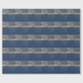 Papier Cadeau Orange Stitch, Double Denim Patch. (Plat)