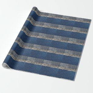 Papier Cadeau Orange Stitch, Double Denim Patch.