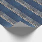 Papier Cadeau Orange Stitch, Double Denim Patch. (Coin)