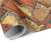 Papier Cadeau Orange Tabby (Coin rond)