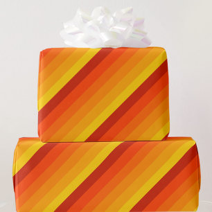 Papier Cadeau Orange Yellow Happy Birthday Giftwrap Ajouter un n