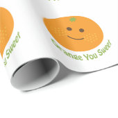 Papier Cadeau Orange You Sweet (Coin rond)