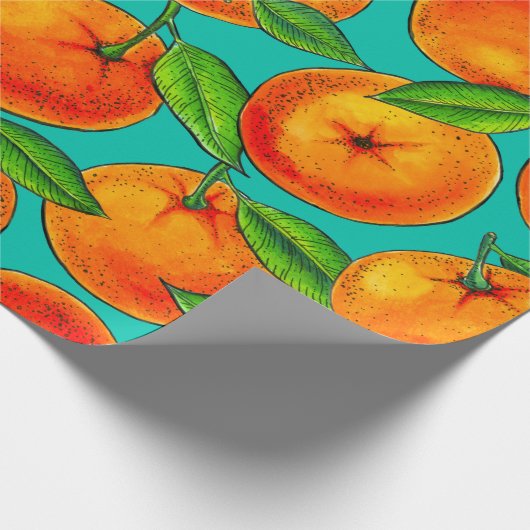 Papier Cadeau Oranges (Coin)