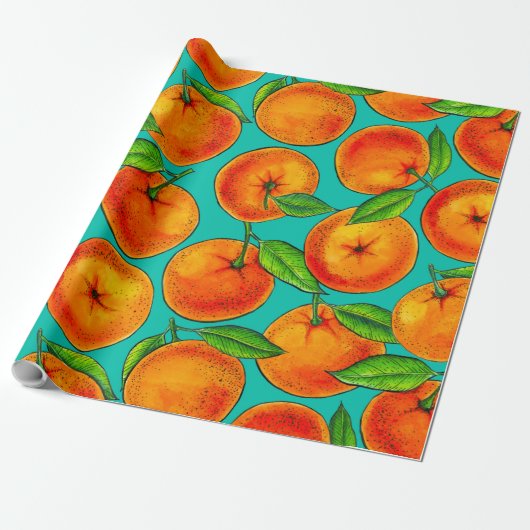 Papier Cadeau Oranges (Déroulé)