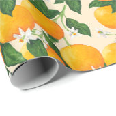Papier Cadeau Oranges (Coin rond)