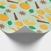 Papier Cadeau Oranges automnales Automne Cinnelle inaltérable Th (Coin)