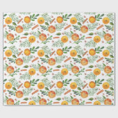 Papier Cadeau Oranges & Cannelle de Fêtes (Plat)