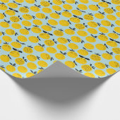 Papier Cadeau Oranges Été : Motif Vintage fruité (Coin)