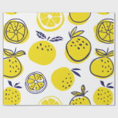Papier Cadeau Oranges fruits sans couture motif (Plat)