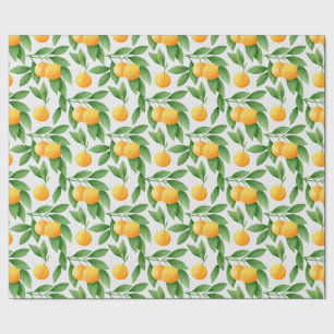 Papier Cadeau Oranges ou mandarines motif