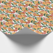 Papier Cadeau Oranges séchées et baies Motif de vacances (Coin)