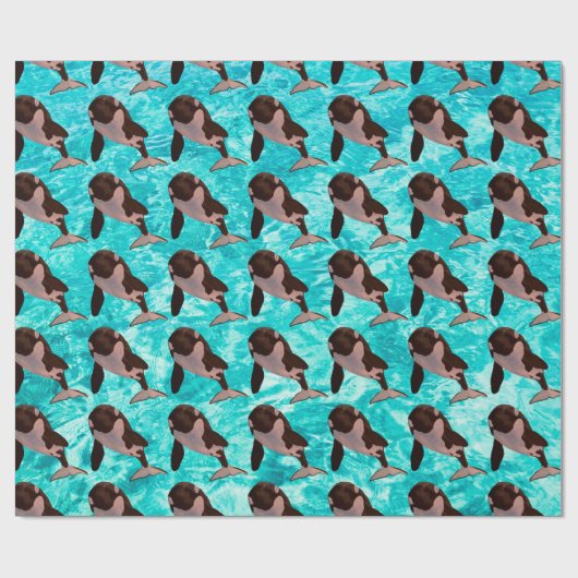 Papier Cadeau Orca (Plat)