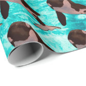 Papier Cadeau Orca (Coin rond)