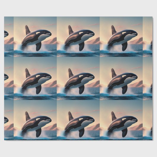 Papier Cadeau Orca (Plat)