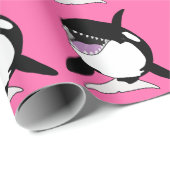 Papier Cadeau Orca Killer Whale (Coin rond)