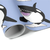 Papier Cadeau Orca Killer Whale (Coin rond)
