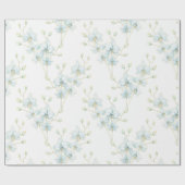 Papier Cadeau Orchidée bleue douce (Plat)