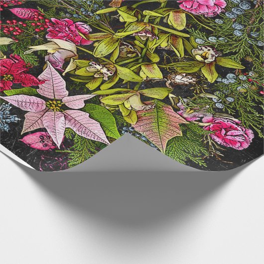 Papier Cadeau Orchidée Giftwrap de vacances (Coin)