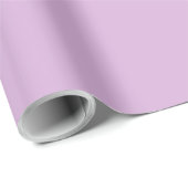 Papier Cadeau Orchidée molle couleur solide pastel violet lilas (Coin rond)