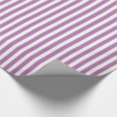 Papier Cadeau Orchidée rayonnante et Motif rayé blanc (Coin)