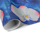 Papier Cadeau Orchidée rose (Coin rond)