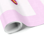 Papier Cadeau Orchidée rose Jaune Fête des Mères Envelopper le p (Coin rond)