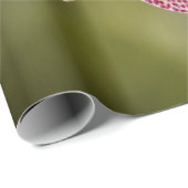 Papier Cadeau Orchidée tachetée rose (Coin rond)