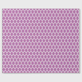Papier Cadeau Orchidée violet blanc Marocain Quatrefoil Motif #4 (Plat)