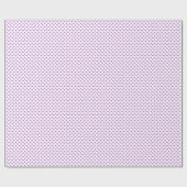 Papier Cadeau Orchidée Violet Cœurs Classiques - Blanc (Plat)