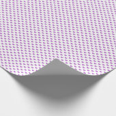 Papier Cadeau Orchidée Violet Cœurs Classiques - Blanc (Coin)