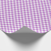 Papier Cadeau Orchidée Violet Gingham Rétro (Coin)