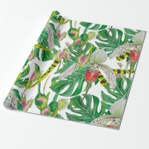 Papier Cadeau Orchidées et floral