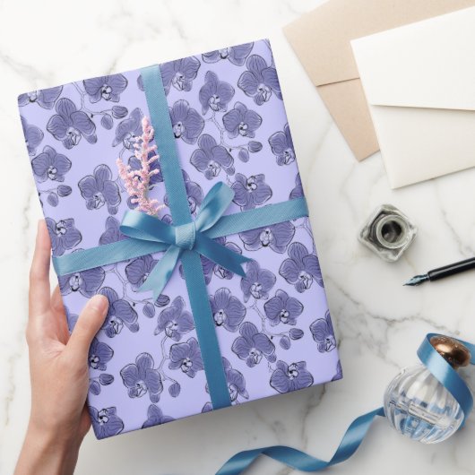 Papier Cadeau Orchidées phalaenopsis invisibles (Cadeaux)