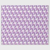 Papier Cadeau Orchidées pourpres (Plat)