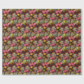 Papier Cadeau Orchidées rouges. (Plat)