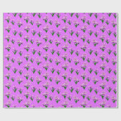 Papier Cadeau Orchidées sauvages - Orchidées violettes et feuill (Plat)