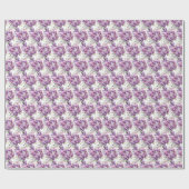Papier Cadeau Orchidées violettes (Plat)